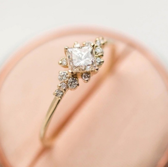 NWT 925 Sterling Silver Inlaid CZ Ring - Picture 2 of 6